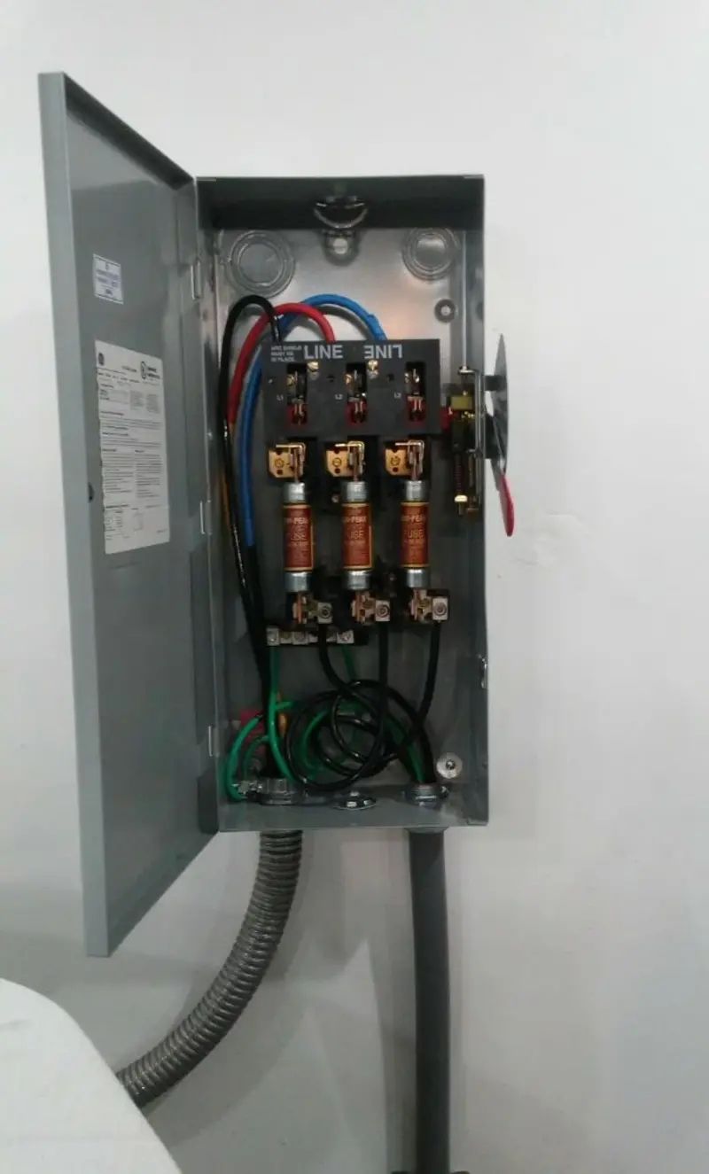 Three-phase disconnect switch installed for Electrical Wiring & Rewiring in Appleton