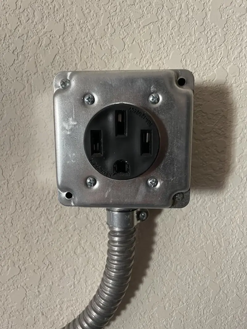 NEMA 14-50 outlet installed for Electrical Panel Upgrade in Appleton